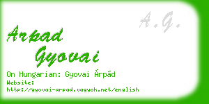 arpad gyovai business card